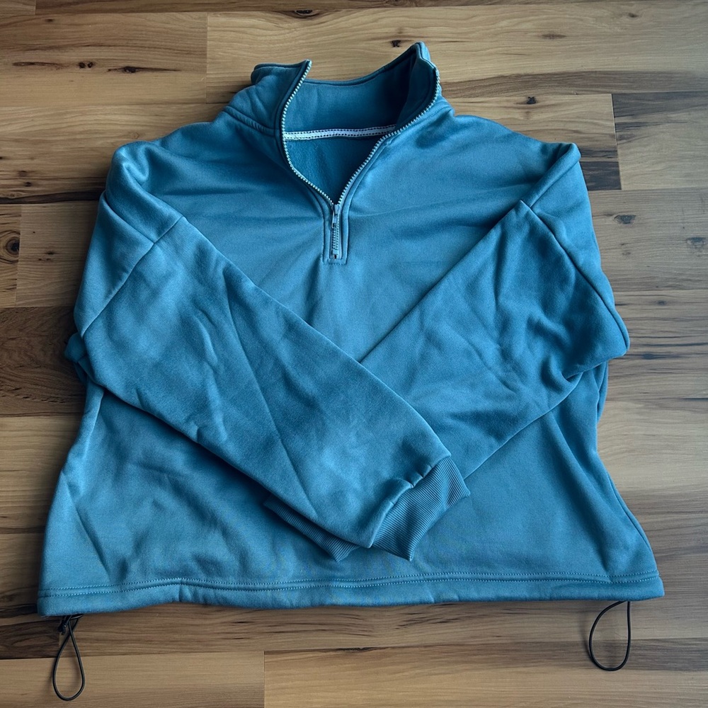 Blue Quarter-Zip Sweater